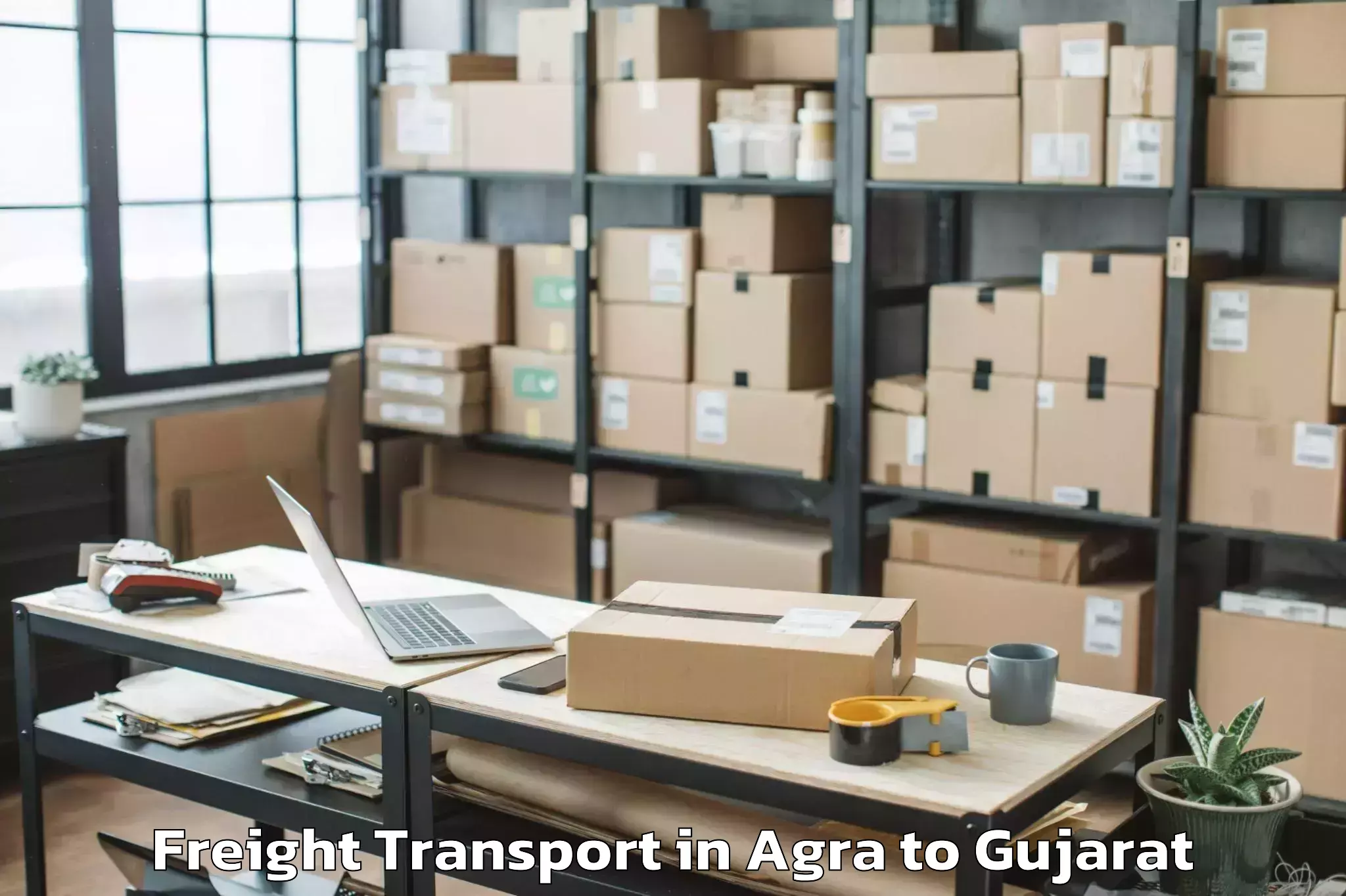 Discover Agra to Dhuvaran Freight Transport